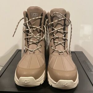 UGG Beige Lace-Up Boots. Size 8. Brand new!!